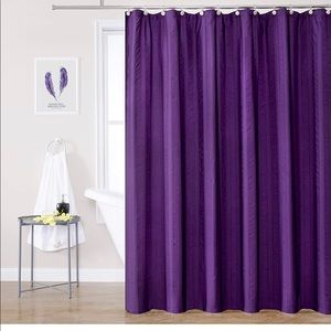 Dark purple shower curtain